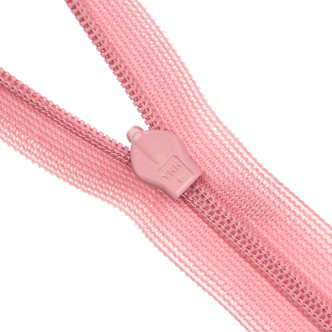 YKK INVISIBLE MESH ZIP COL 214 BLUSH ROSE