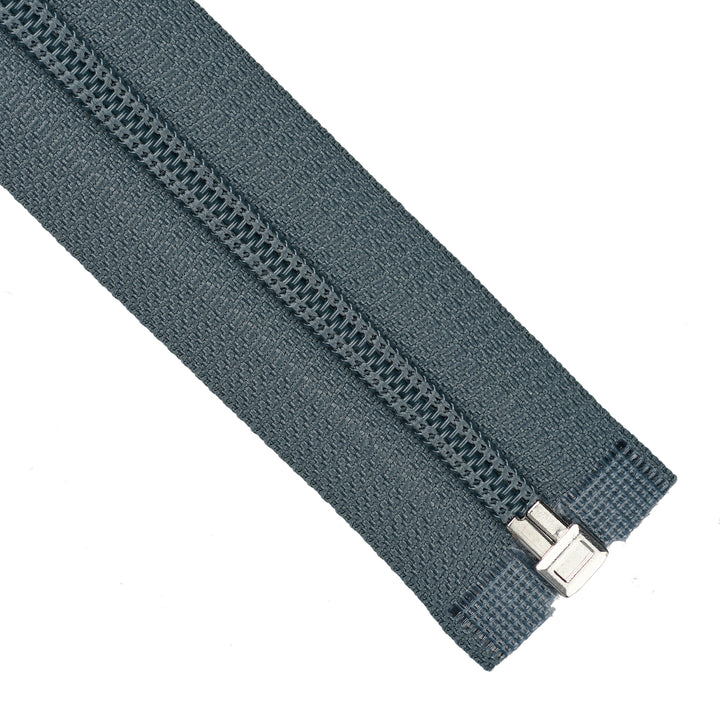 NYLON OPEN-END ZIP NO.5 COL DARK GREY