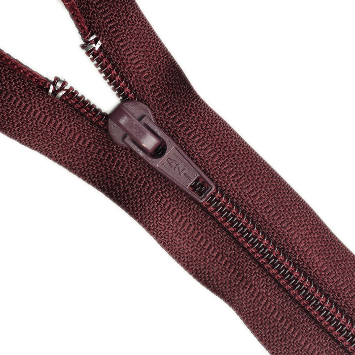 NYLON OPEN-END ZIP NO.5 COL MAROON