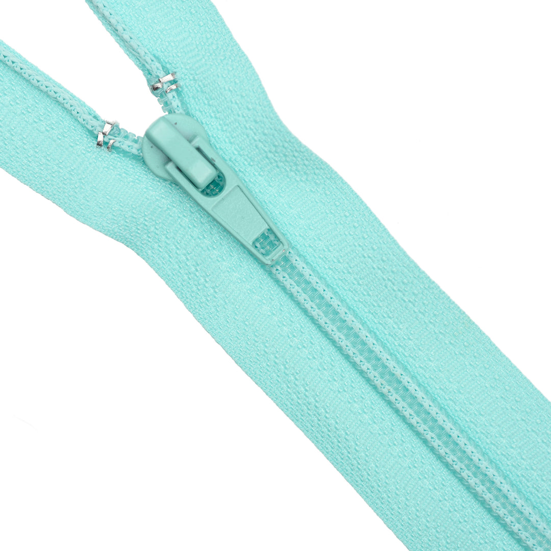 NYLON OPEN-END ZIP NO.5 COL PALE AQUA