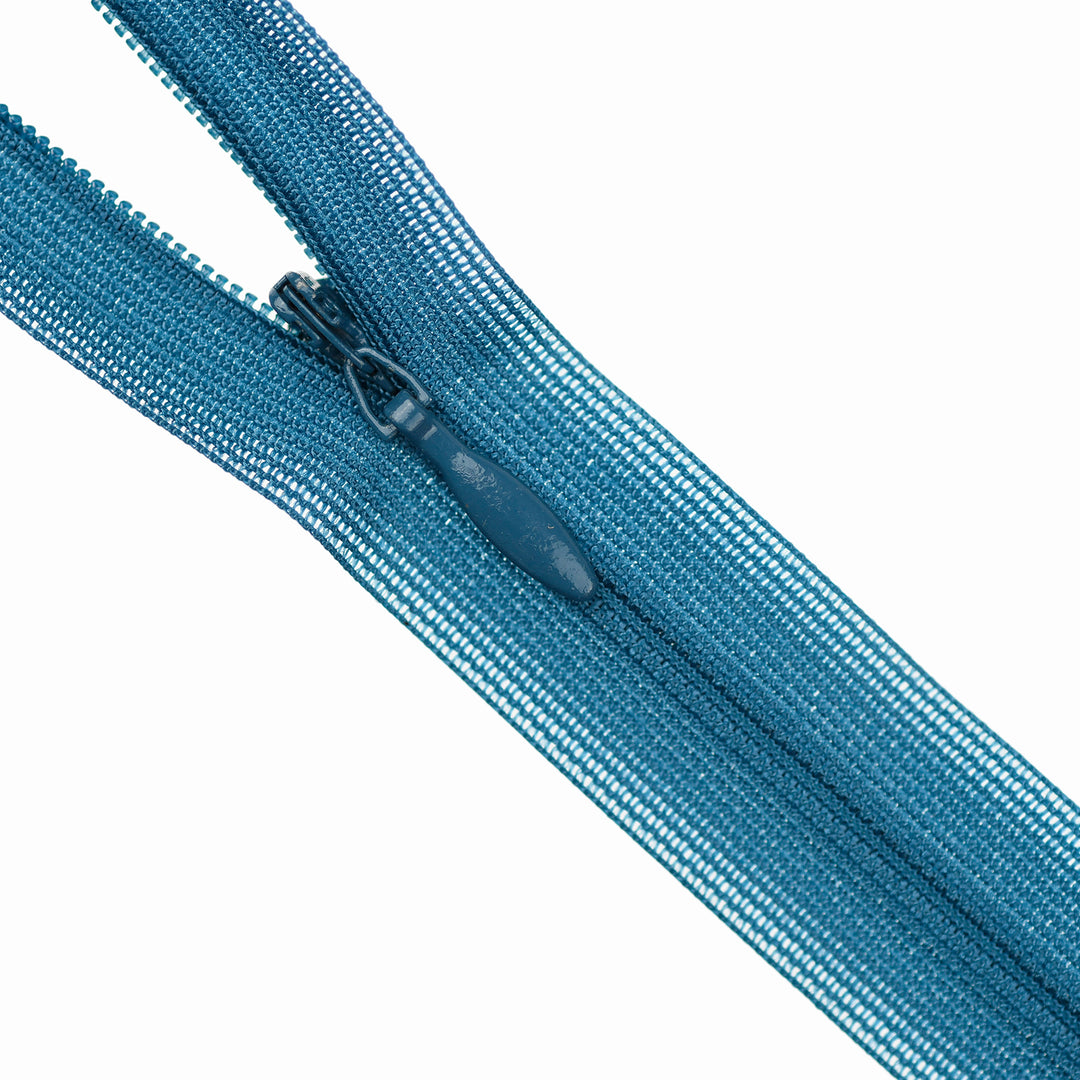 YKK INVISIBLE MESH ZIP COL 838 PEACOCK BLUE