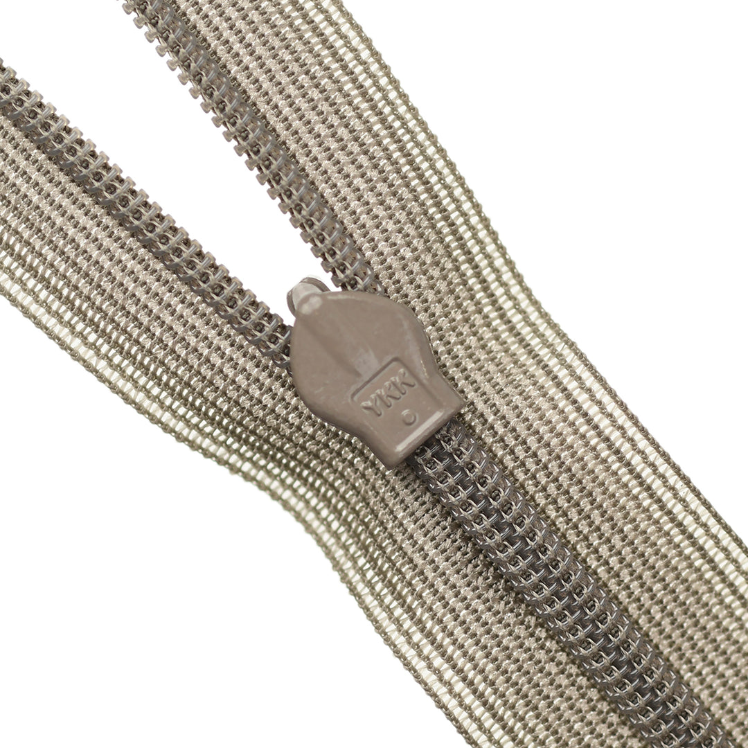 YKK INVISIBLE MESH ZIP COL 323 WARM GREIGE