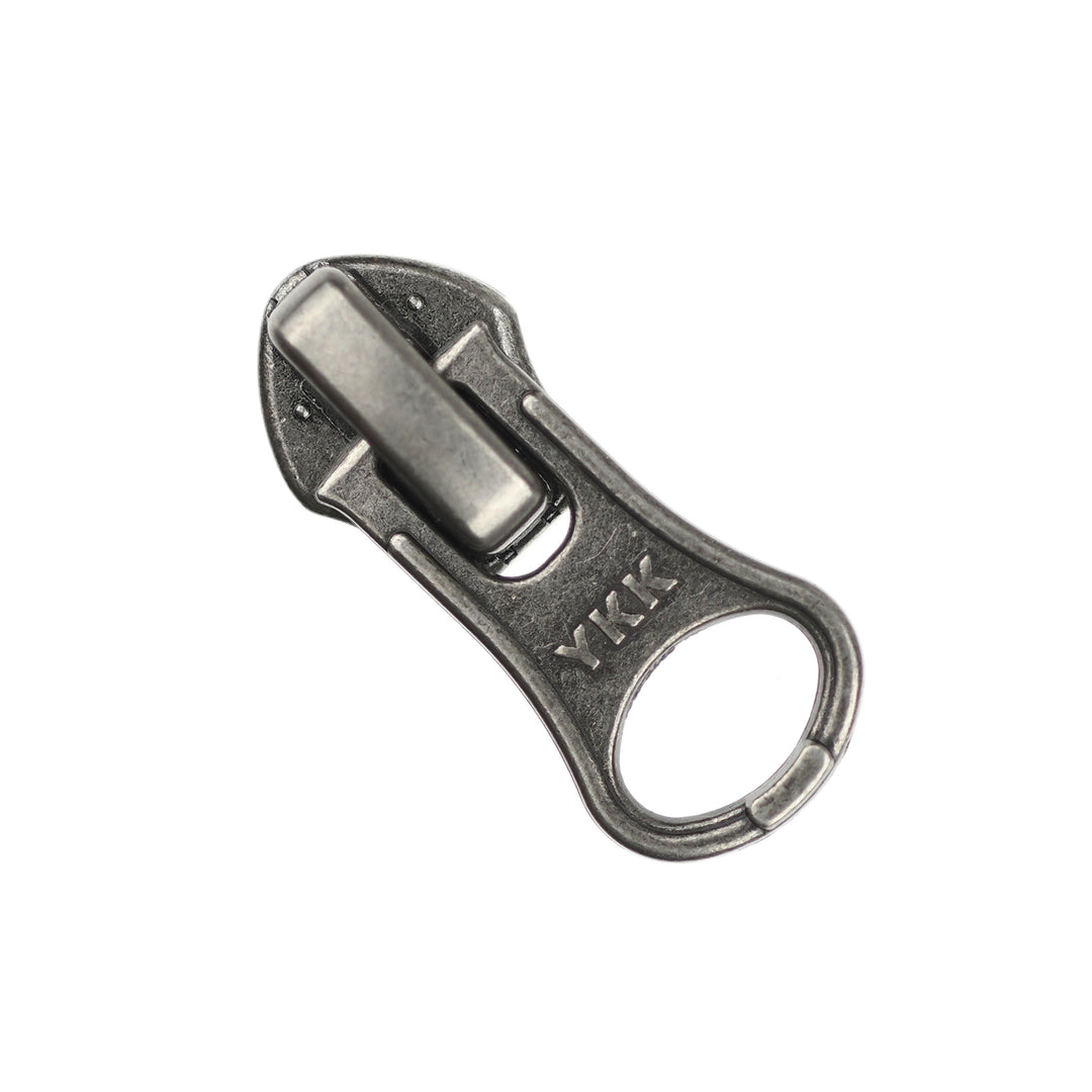 SHORT SLIDER FOR YKK NYLON COIL ZIPS - ANTIQUE NICKEL