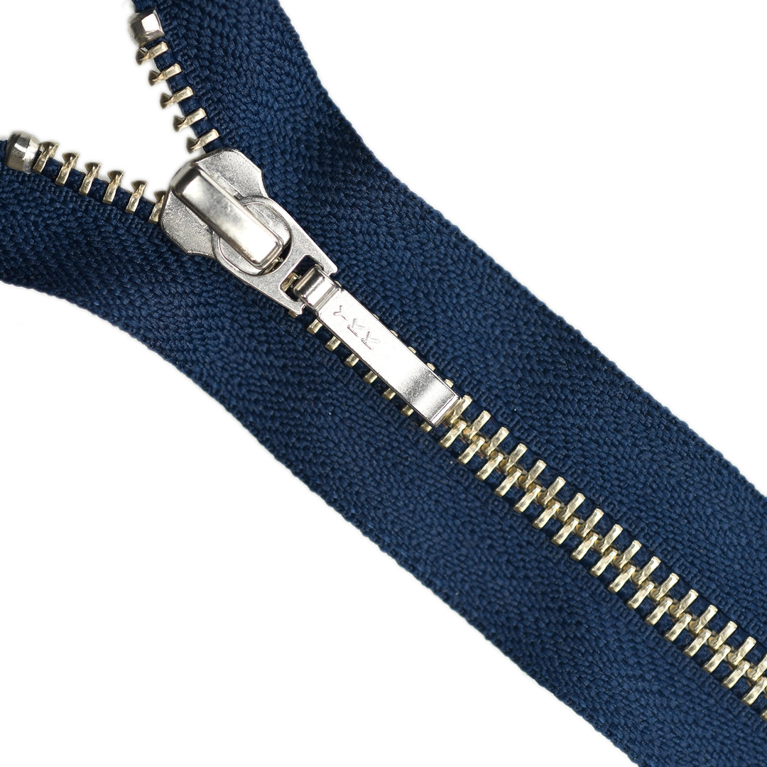 YKK METAL OPEN-END ZIP NO.5 NICKEL BOARD-PULL COL 919