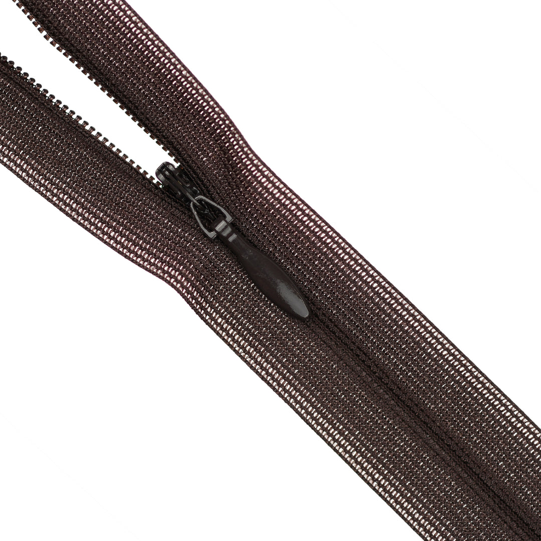 YKK INVISIBLE MESH ZIP COL 868 MAHOGANY