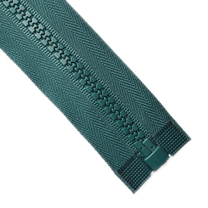 CHUNKY OPEN-END ZIP NO.5 COL BOTTLE GREEN