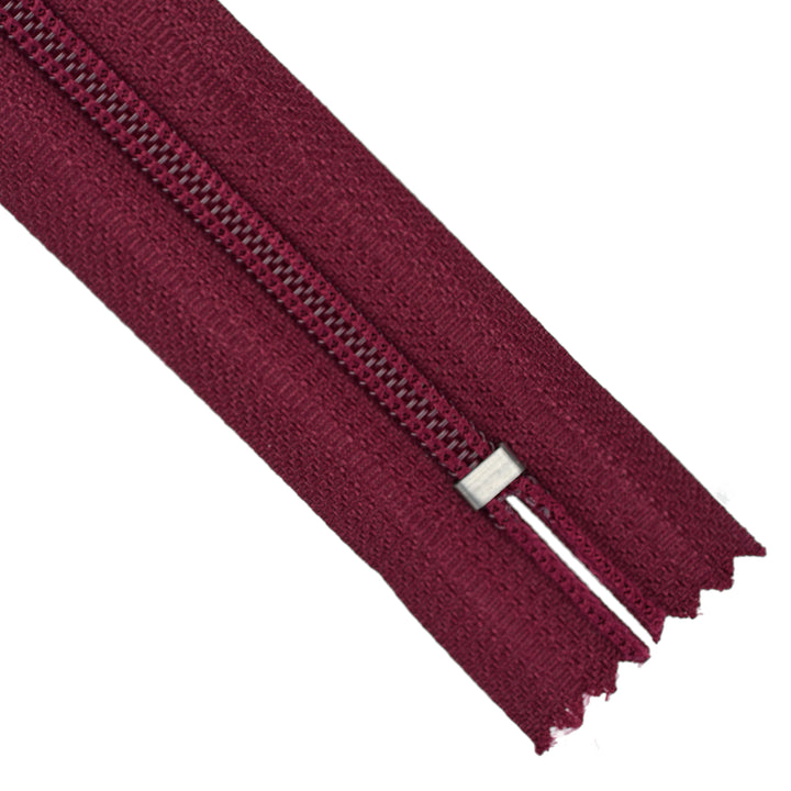 NYLON CLOSED-END NO.5 ZIP COL WINE