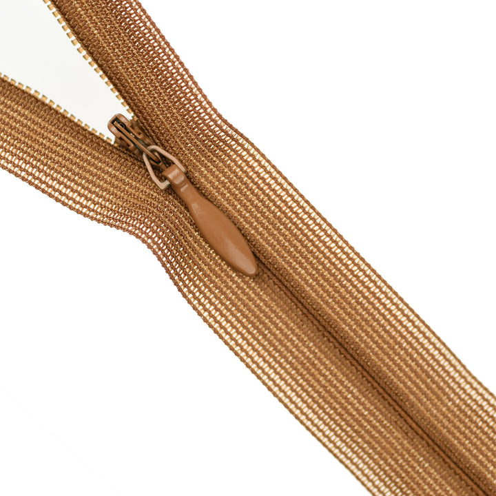 YKK INVISIBLE MESH ZIP COL 858 NUTMEG