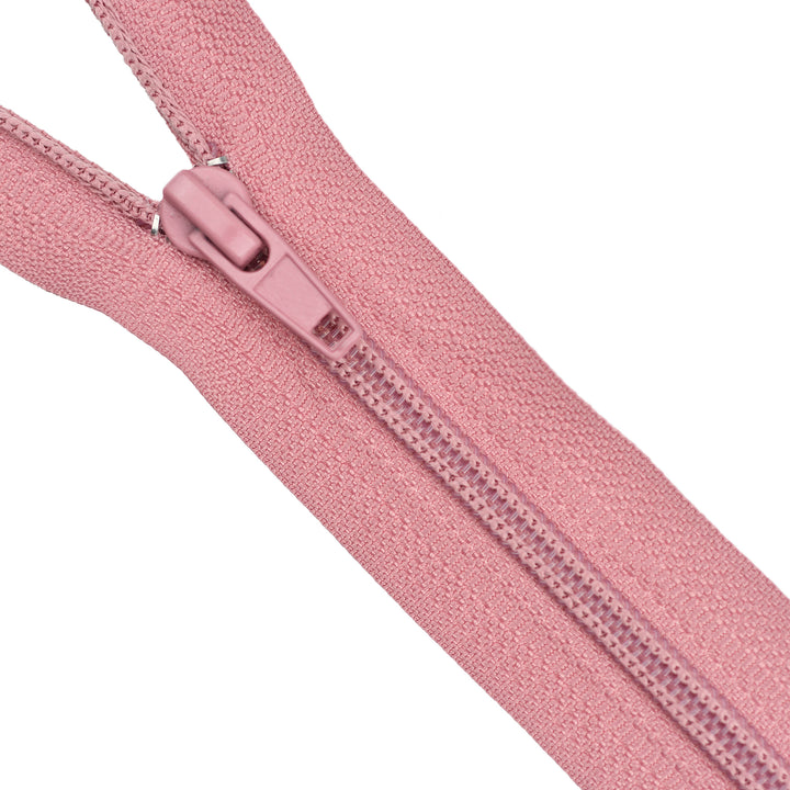 NYLON OPEN-END ZIP NO.5 COL DUSTY ROSE