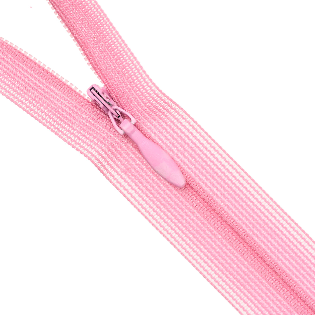 YKK INVISIBLE MESH ZIP COL 852 FLAMINGO PINK