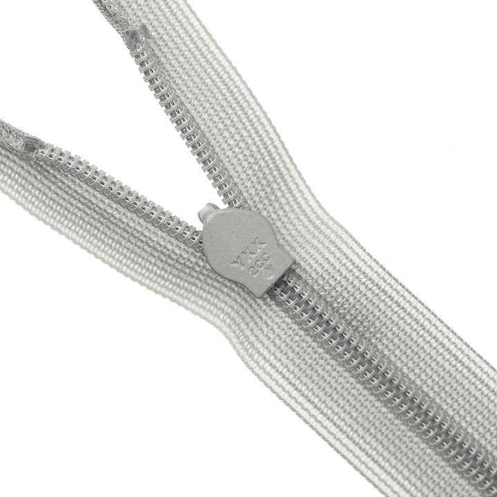 YKK INVISIBLE MESH ZIP COL 133 LIGHT GREY