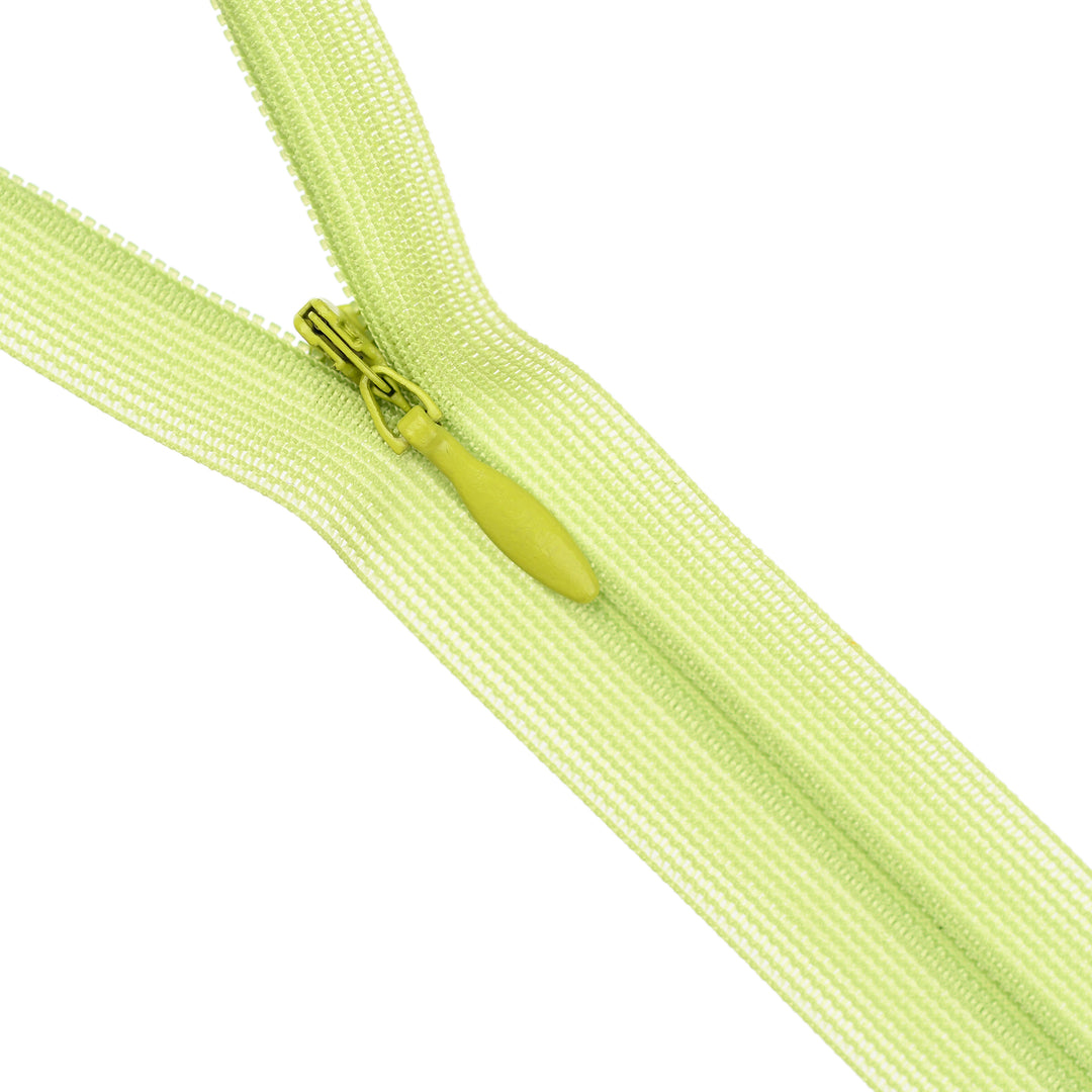 YKK INVISIBLE MESH ZIP COL 874 SPRING GREEN