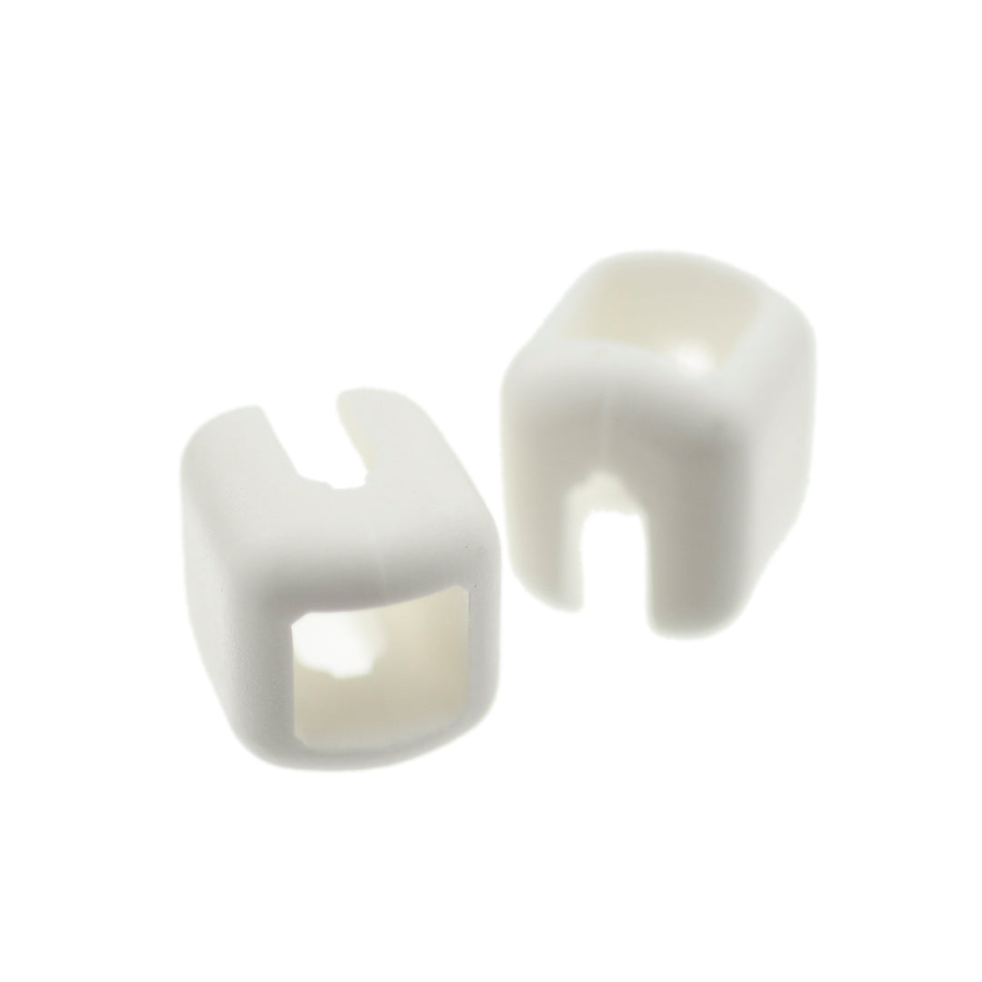 YKK VISLON NO.10 REMOVABLE SNAP-ON TOP STOP - WHITE