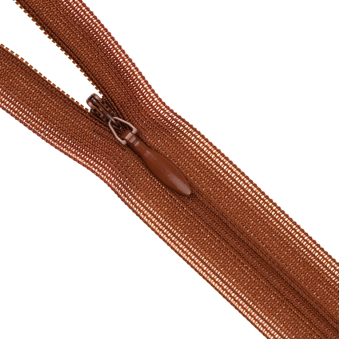 YKK INVISIBLE MESH ZIP COL 236 RUSSETT