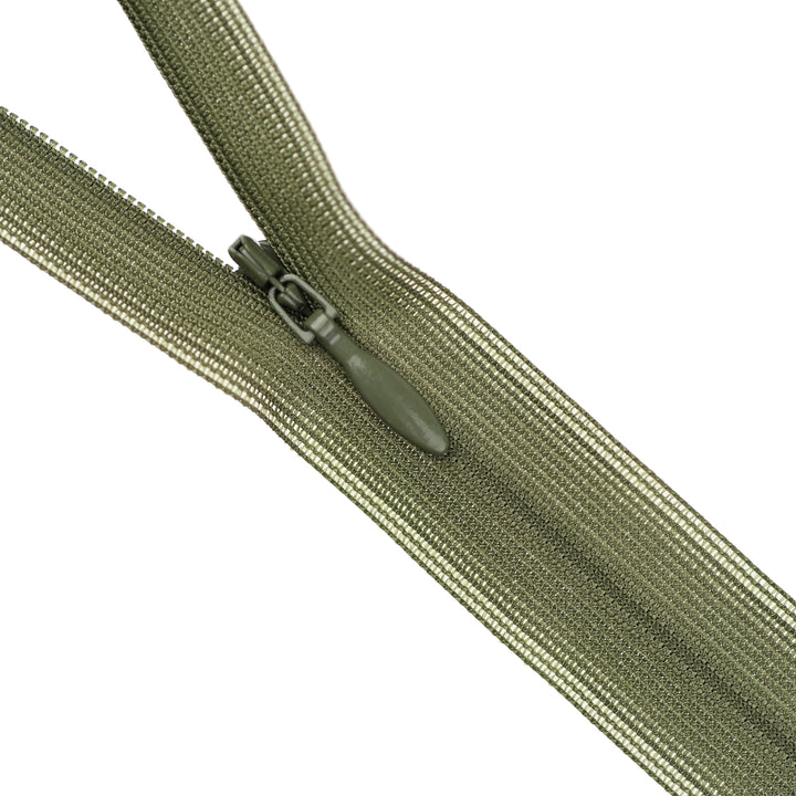 YKK INVISIBLE MESH ZIP COL 566 HUNTER GREEN