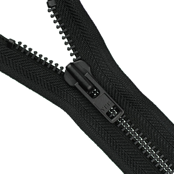 YKK METAL CLOSED-END ZIP NO.8 BLACK OXY COL 580 BLACK