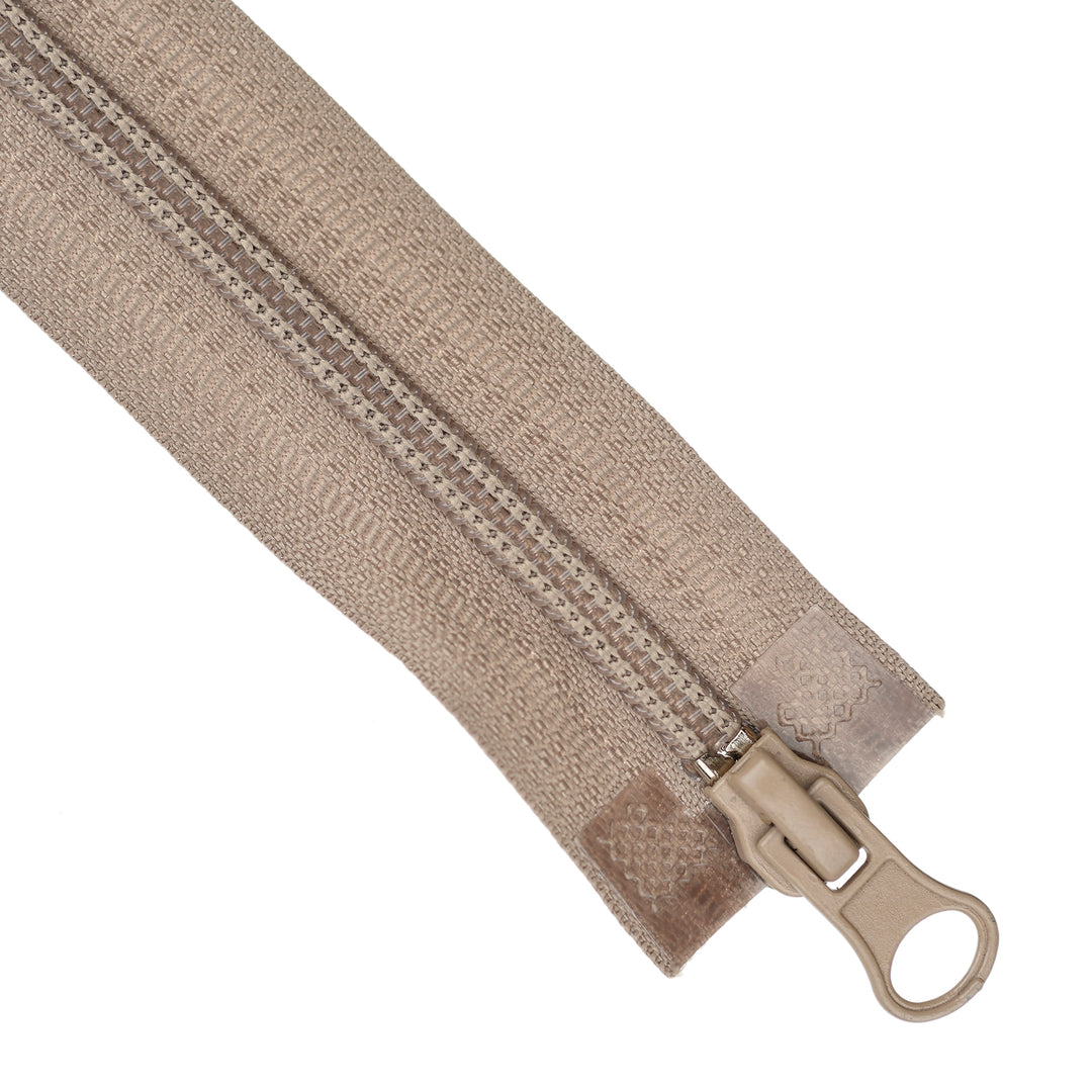 NYLON NO.5 OPEN-END TWO-WAY ZIP COL LATTE