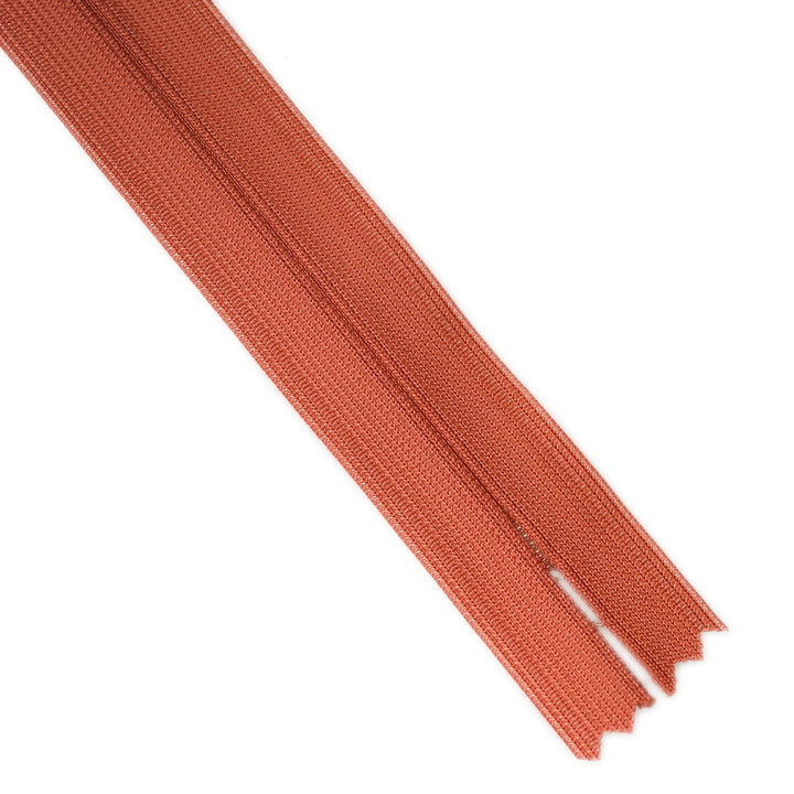 YKK INVISIBLE MESH ZIP COL 850 RUST