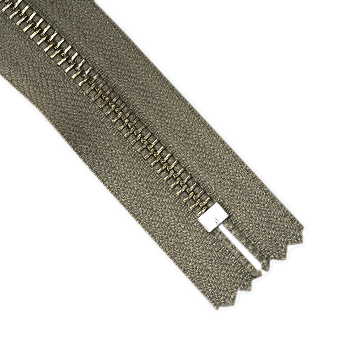 YKK JEAN ZIP NO.5 NICKEL COL 884 TAUPE