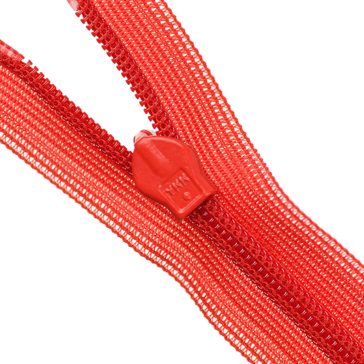 YKK INVISIBLE MESH ZIP COL 820 VIVID RED