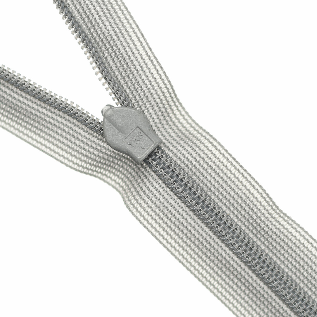 YKK INVISIBLE MESH ZIP COL 181 CONCRETE GREY