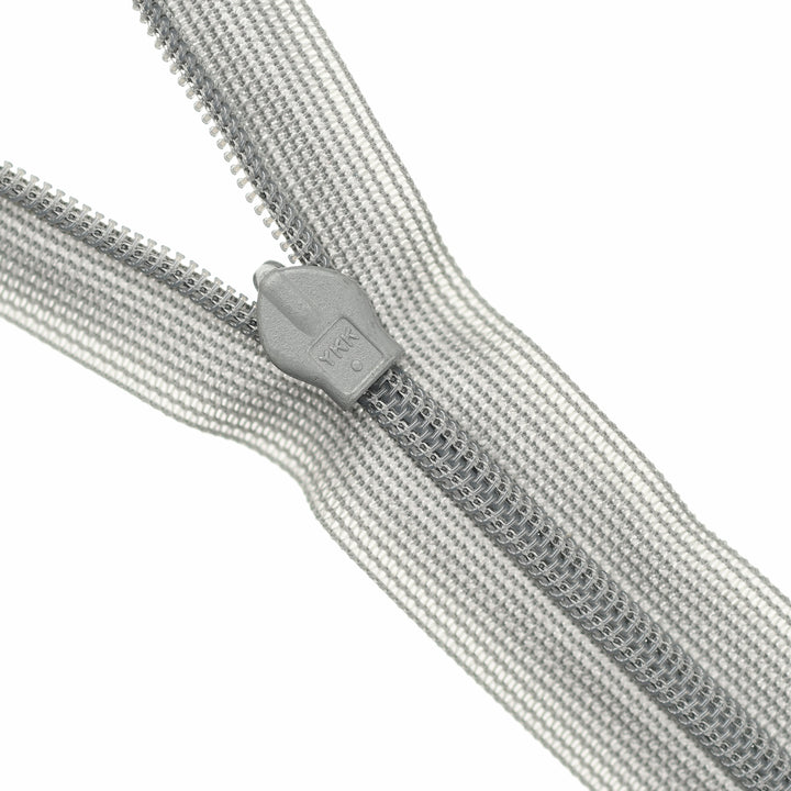 YKK INVISIBLE MESH ZIP COL 181 CONCRETE GREY
