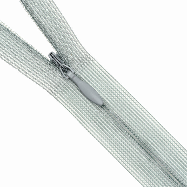 YKK INVISIBLE MESH ZIP COL 386 MIST GREY