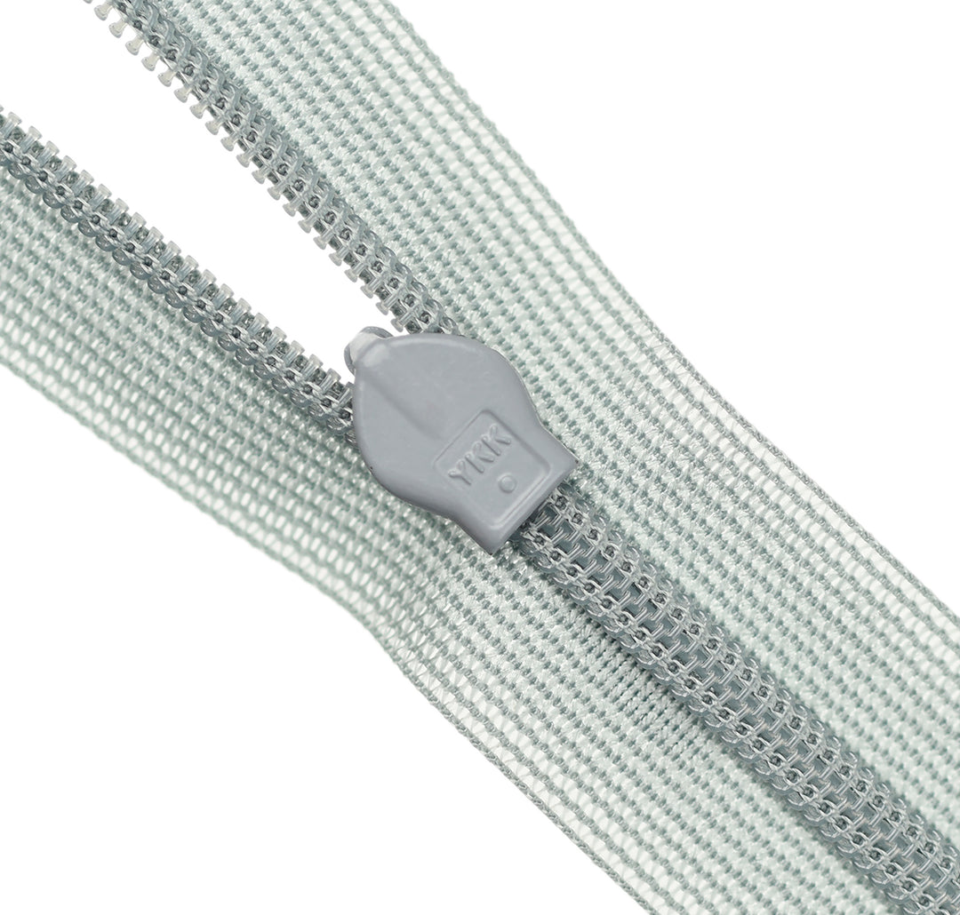 YKK INVISIBLE MESH ZIP COL 386 MIST GREY