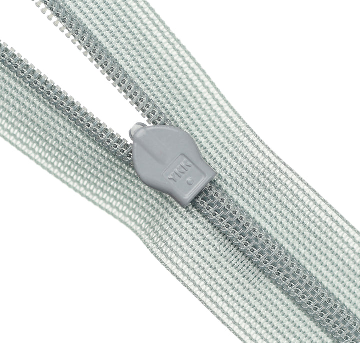YKK INVISIBLE MESH ZIP COL 386 MIST GREY