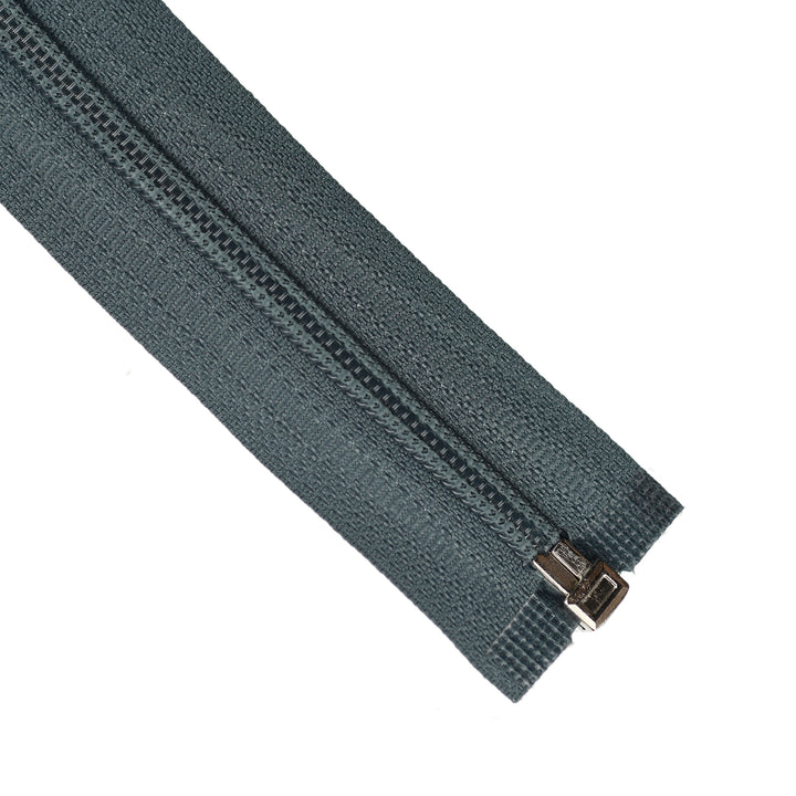NYLON OPEN-END ZIP NO.5 COL ASH GREY