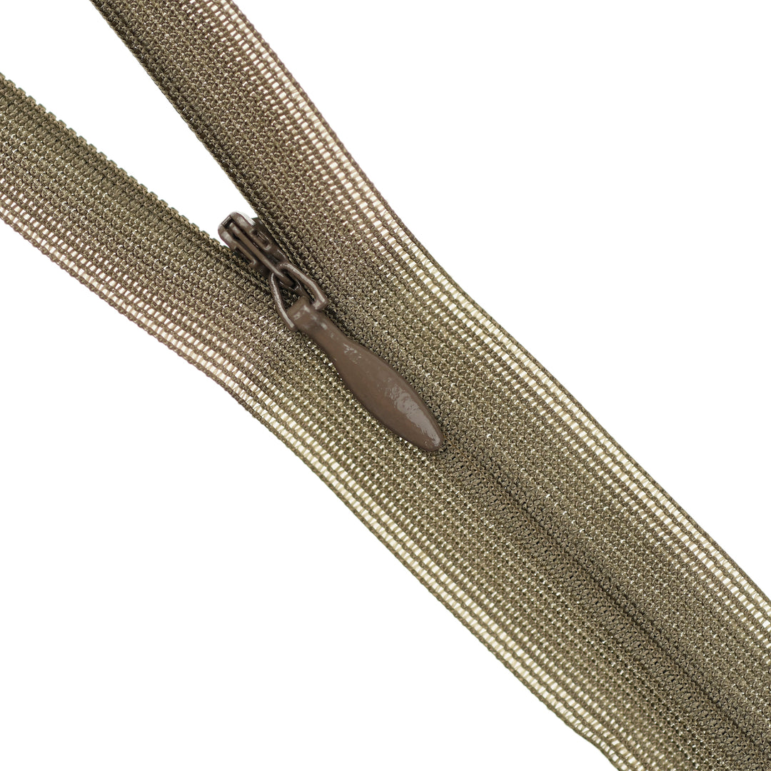 YKK INVISIBLE MESH ZIP COL 564 DARK TAUPE