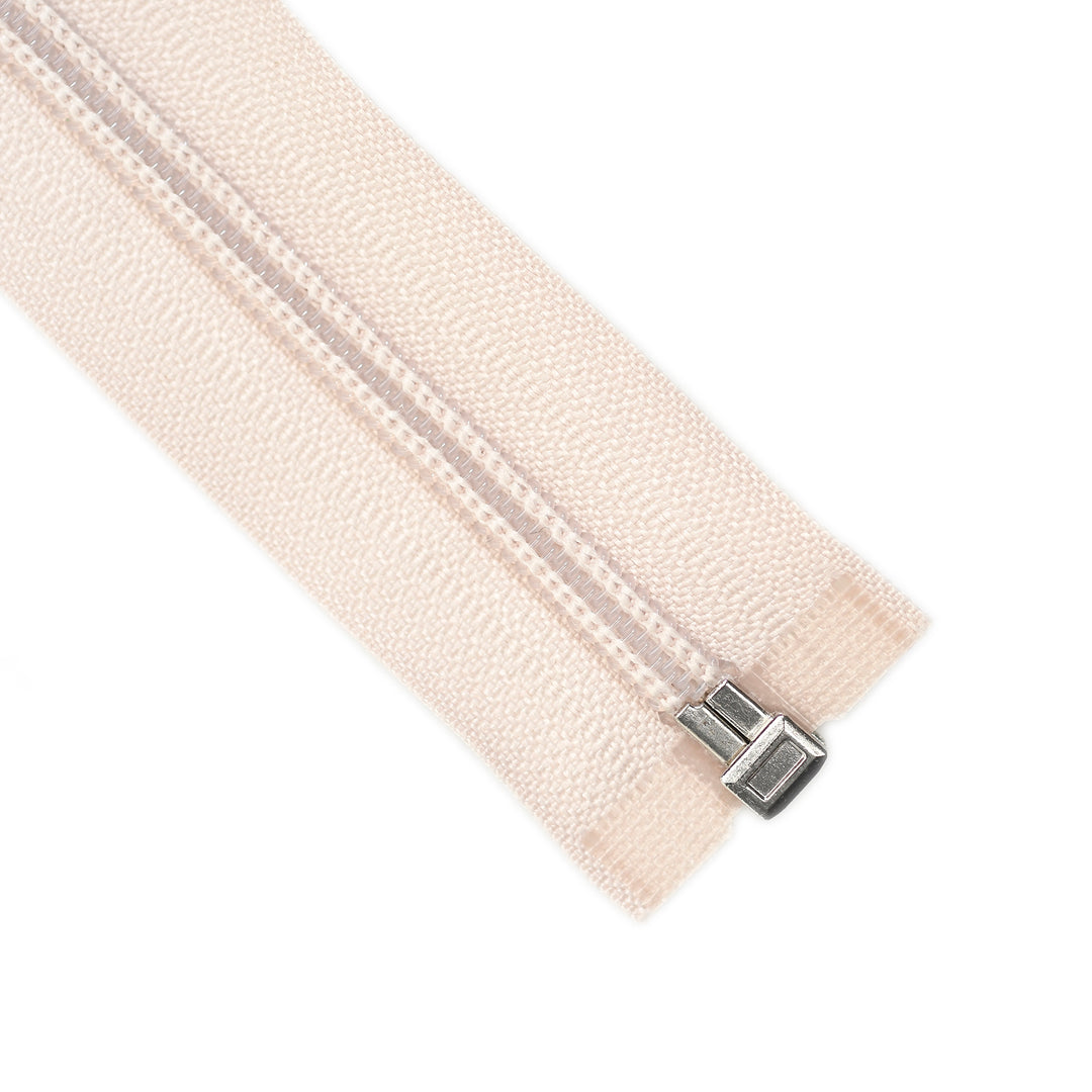 NYLON OPEN-END ZIP NO.5 COL OATMEAL