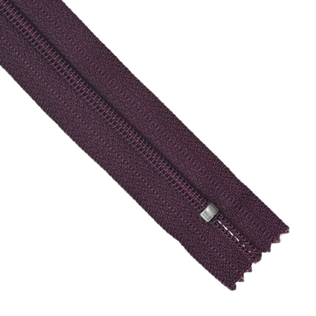 YKK NYLON CLOSED-END ZIP NO.3 COL 863 PURPLE SMOKE