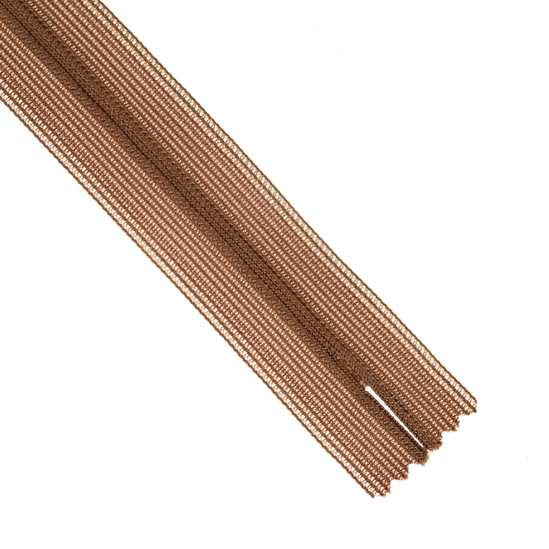 YKK INVISIBLE MESH ZIP COL 568 WALNUT