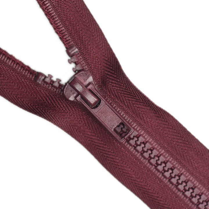 CHUNKY OPEN-END ZIP NO.5 COL BURGUNDY