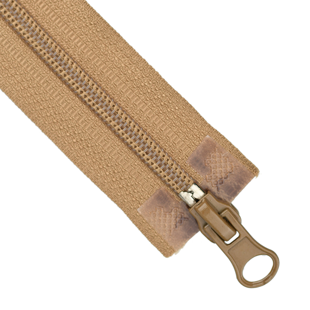 NYLON NO.5 OPEN-END TWO-WAY ZIP COL HAZELNUT