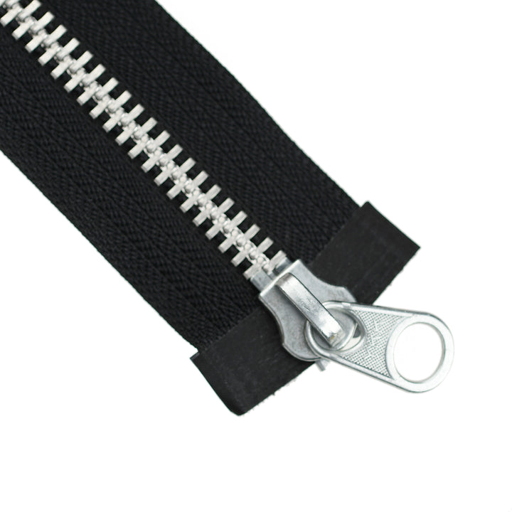 YKK METAL OPEN-END TWO-WAY ZIP NO.10 ALUMINIUM COL 580 BLACK