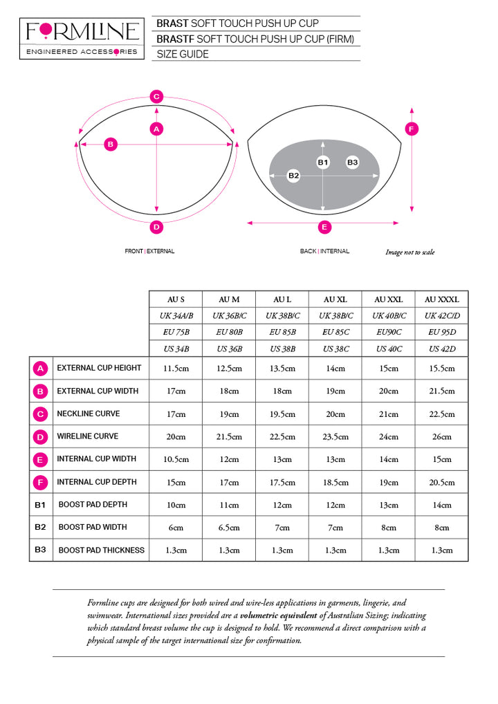 SOFT-TOUCH PUSH UP BRA CUP BLACK