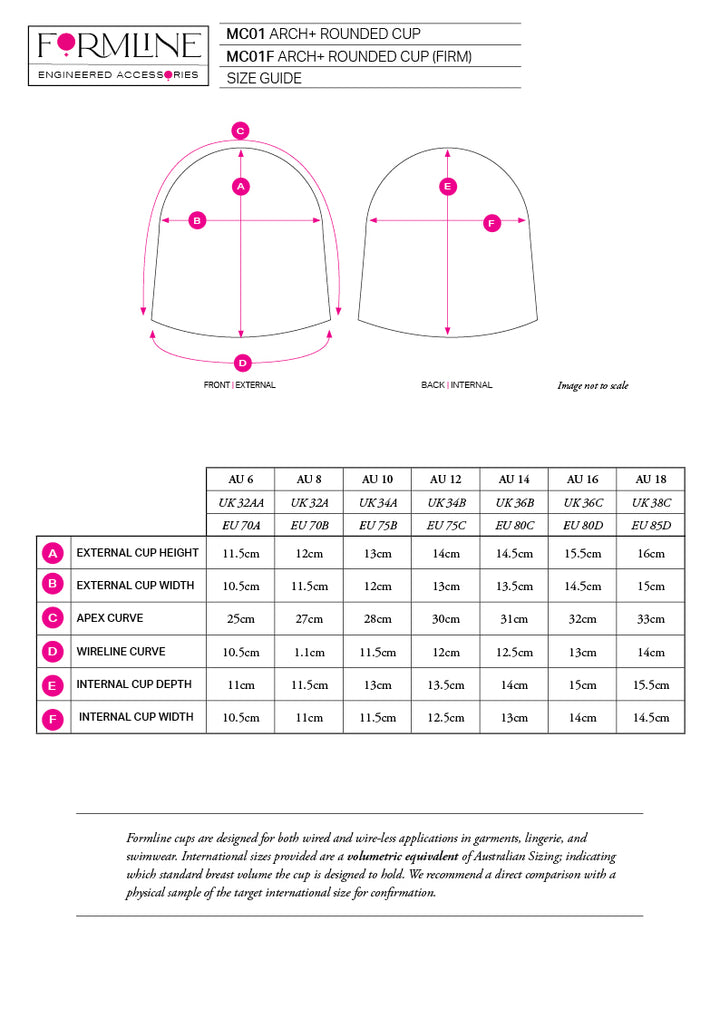 STYLE MC01 ROUNDED ARCH BRA CUP NEUTRAL (NUDE)