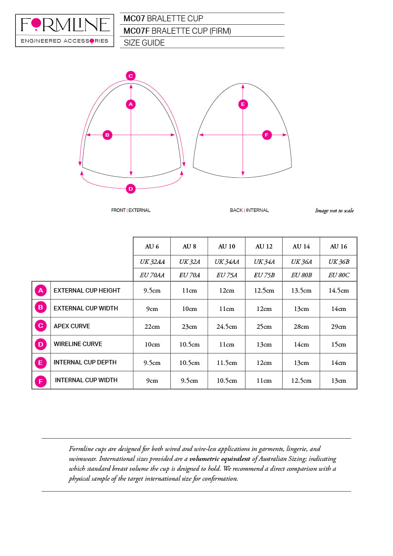 STYLE MC07F FIRM BRALETTE BRA CUP WHITE