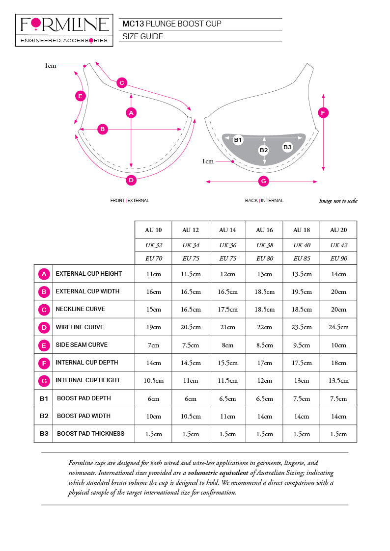 STYLE MC13 PLUNGE BOOST BRA CUP BLACK