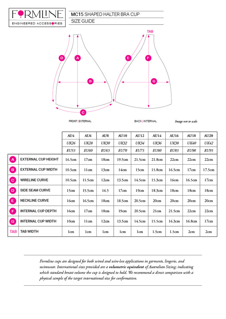 STYLE MC15 SHAPED HALTER BRA CUP WHITE