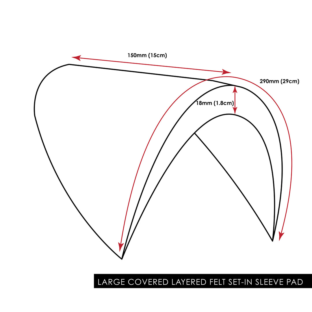 LARGE FELT-COVERED SET-IN-SLEEVE SHOULDER PAD