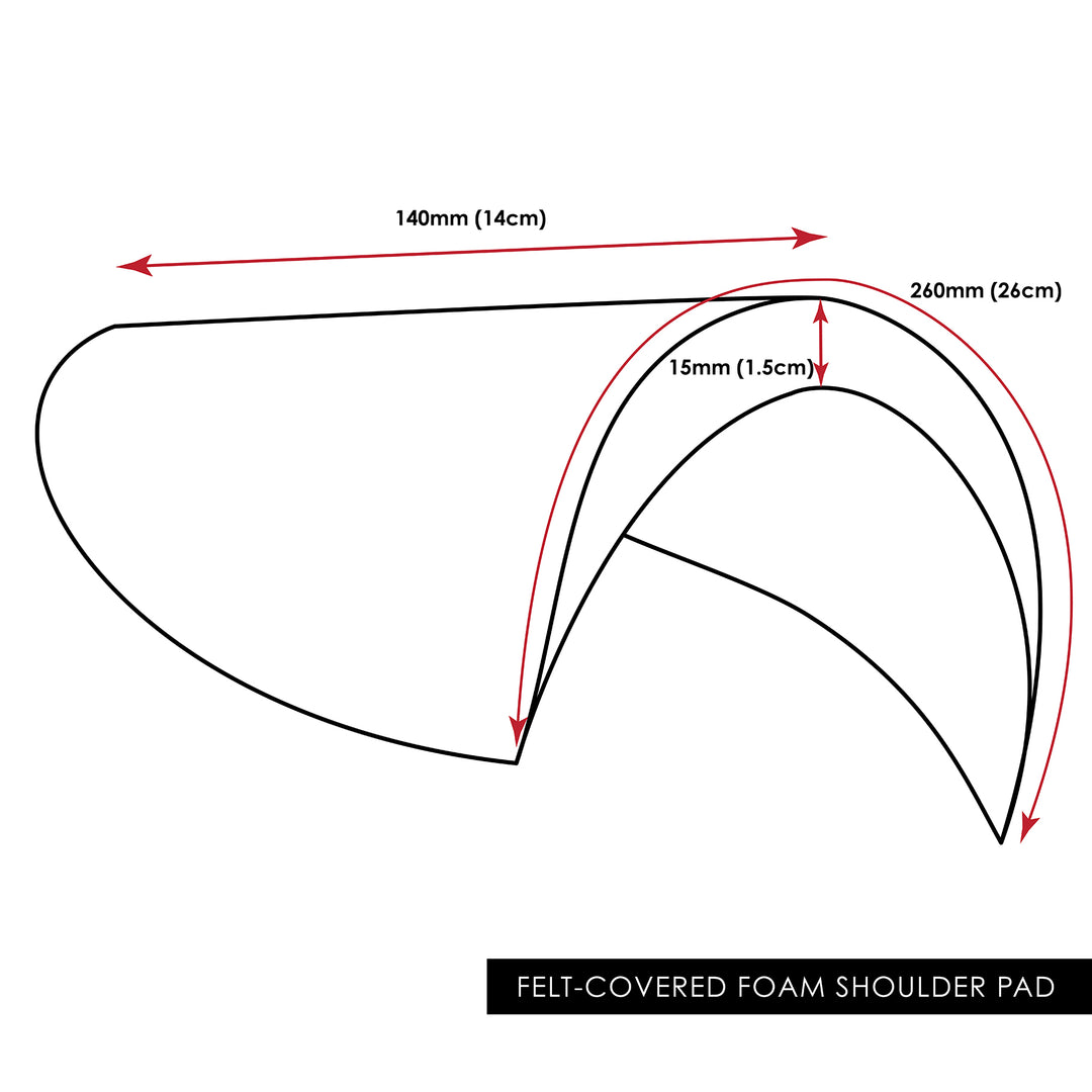 FELT-COVERED FOAM SHOULDER PAD