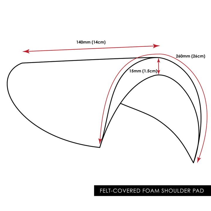 FELT-COVERED FOAM SHOULDER PAD