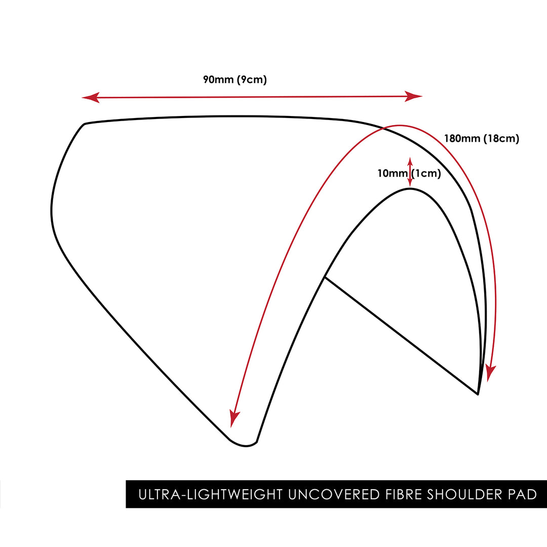 ULTRA-LIGHTWEIGHT UNCOVERED FIBRE SHOULDER PAD