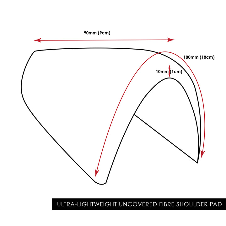 ULTRA-LIGHTWEIGHT UNCOVERED FIBRE SHOULDER PAD