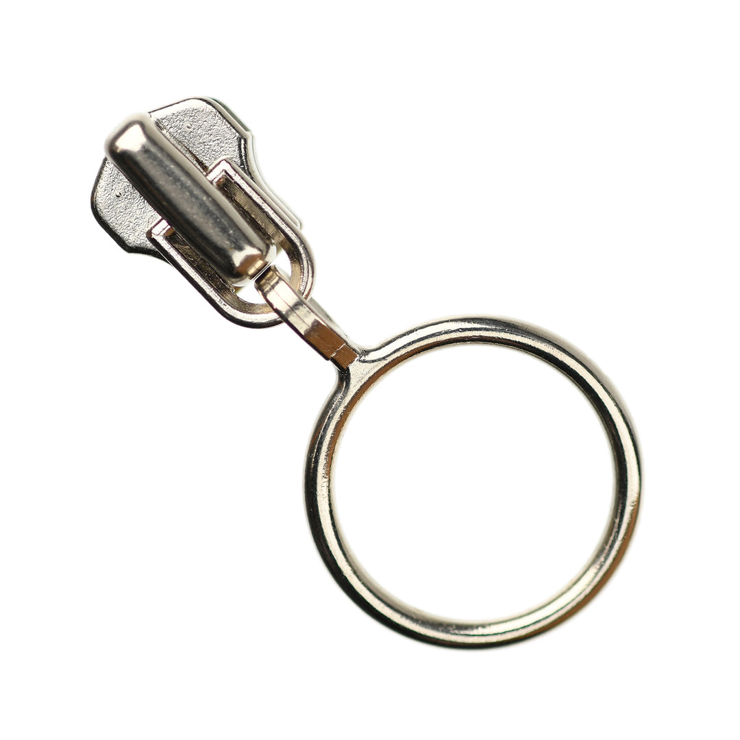 RING-PULL SLIDER FOR YKK METAL ZIPS - NICKEL