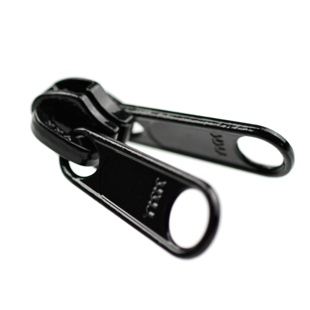 NON-LOCK DOUBLE LONG-PULL SLIDER FOR YKK NYLON COIL ZIPS BLACK