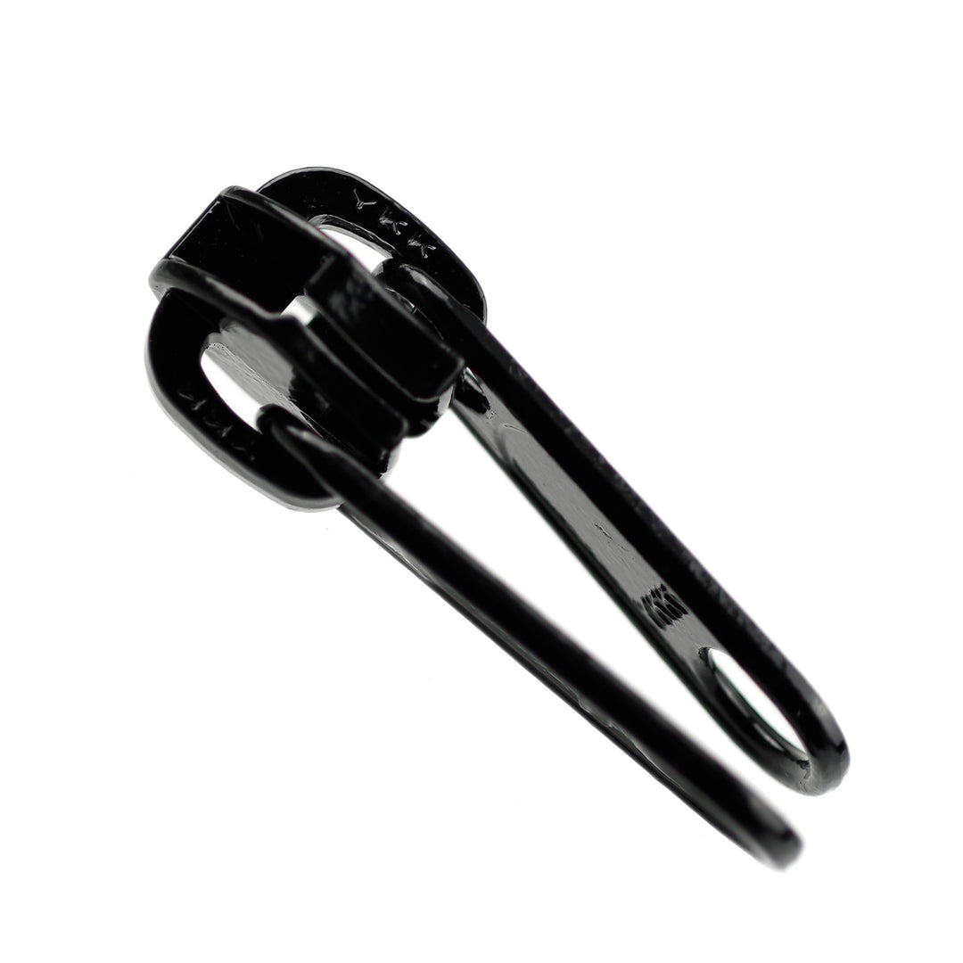 NON-LOCK DOUBLE LONG-PULL SLIDER FOR YKK NYLON COIL ZIPS BLACK